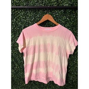 Daydreamer Yellow and Pink Tie Dye Boxy Top Sz Small